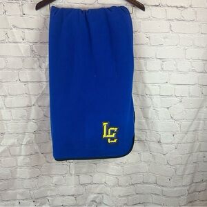 lubbock christian eagles Port Authority Blue (fleece) Black stadium blanket